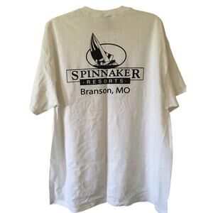NWOT Spinnaker Resorts Branson Missouri Gilden Heavy Cotton XL White T-shirt